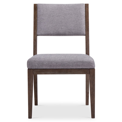 Bernhardt Linea Side Chair in Cerused Charcoal Finish