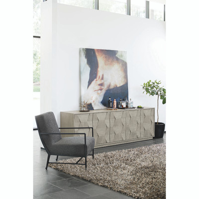 Bernhardt Linea Entertainment Console in Cerused Greige Finish