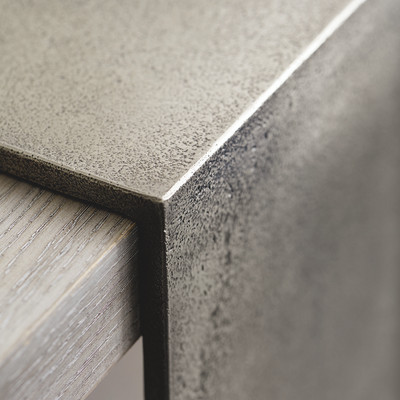 Bernhardt Linea Console Table in Cerused Greige Finish