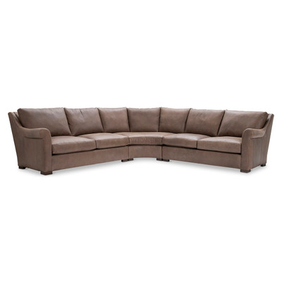 Bernhardt Keirnan 3-Piece Leather Sectional