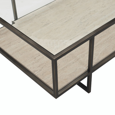 Bernhardt Harlow Metal Rectangular Cocktail Table