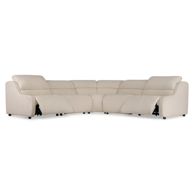 Bernhardt Gio Fabric 5 Piece Power Motion Sectional
