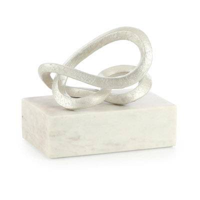 John Richard Abstract Coil Sculpture on Marble - Wide