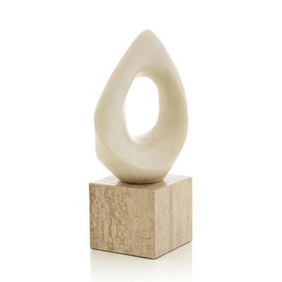 John Richard Abstract Loop Sculpture on Marble