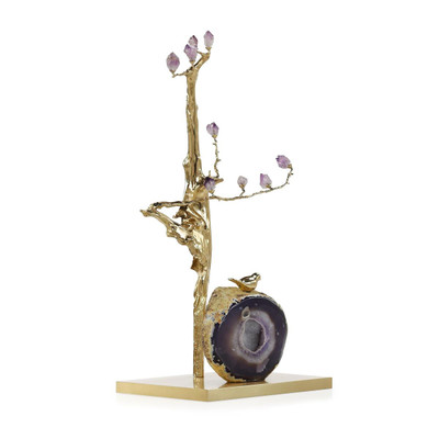 John Richard Amethyst Grove Sculpture on Brass Base