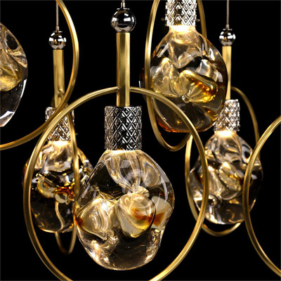 John Richard Bergamo Fourteen-Light Horizontal Chandelier