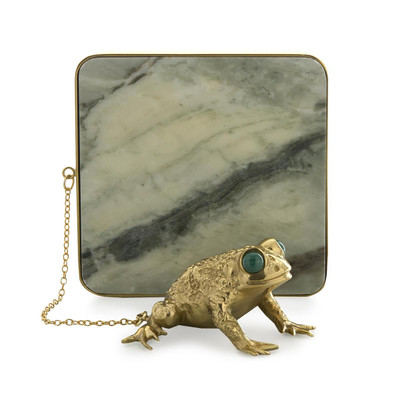John Richard Brass Frog Napkin Holder