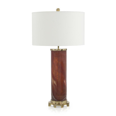 John Richard Burnt Sienna Marbled Glass Table Lamp