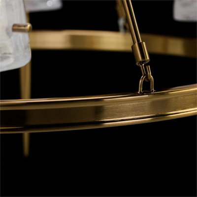 John Richard Coffee Bronze Torch Six-Light Chandelier