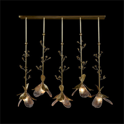 John Richard Dryad Five-Light Horizontal Chandelier