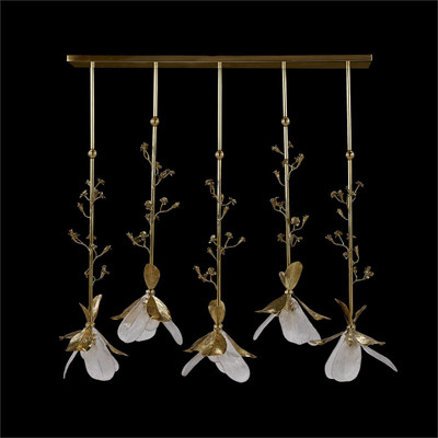 John Richard Dryad Five-Light Horizontal Chandelier