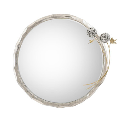 John Richard Hydrangea Mirror - Nickel