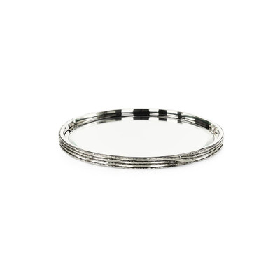 John Richard Ringed Tray - Small Nickel