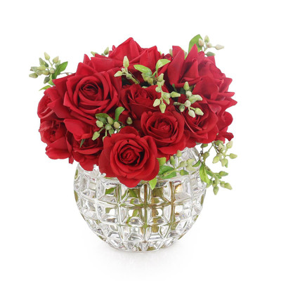 John Richard Ruby Red Rose Bowl