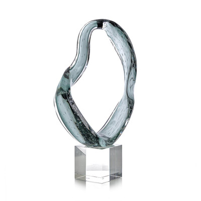 John Richard Viridian Flux Sculpture on Crystal I