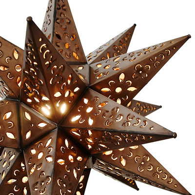 Worlds Away 15" Punched Tin Star Chandelier