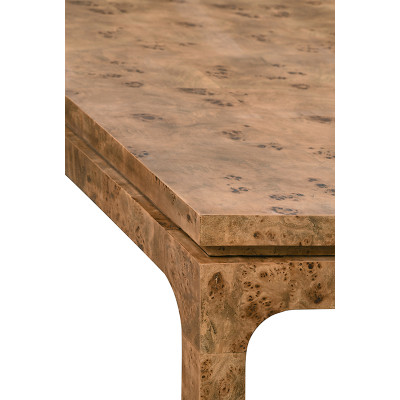 Worlds Away Adams Dining Table - Dark Burl Wood