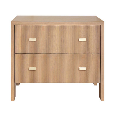 Worlds Away Andre Side Table - Natural Oak