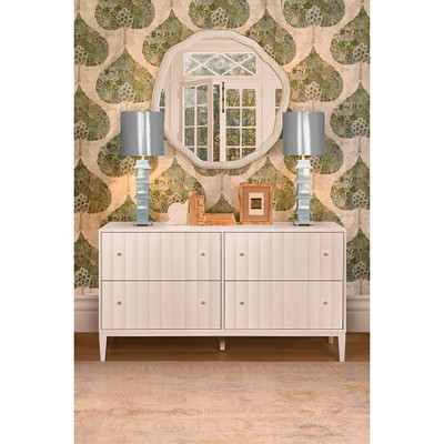 Worlds Away Angus Chest - Matte White Lacquer