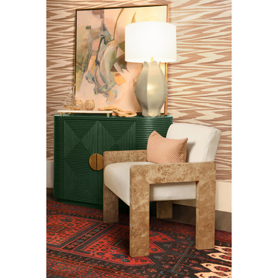 Worlds Away Astor Dining Chair - Burl Wood