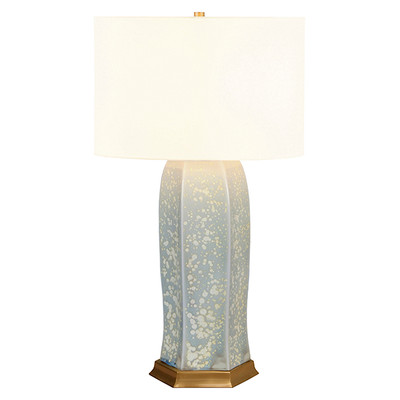 Worlds Away Barron Table Lamp - Ocean Reactive Glaze.
