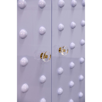 Worlds Away Beau Cabinet - Lavender Lacquer
