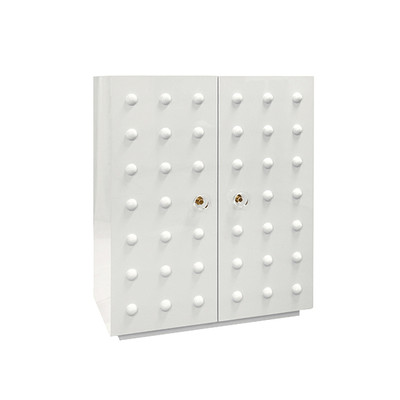 Worlds Away Beau Cabinet - White Lacquer