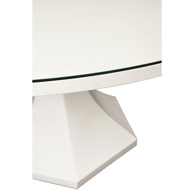 Worlds Away Bryce Dining Table - White Textured Linen