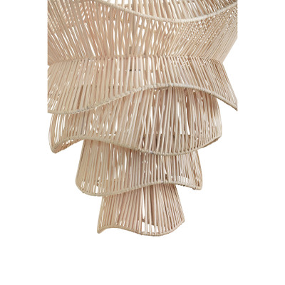 Worlds Away Cambry Chandelier - Bleached Rattan