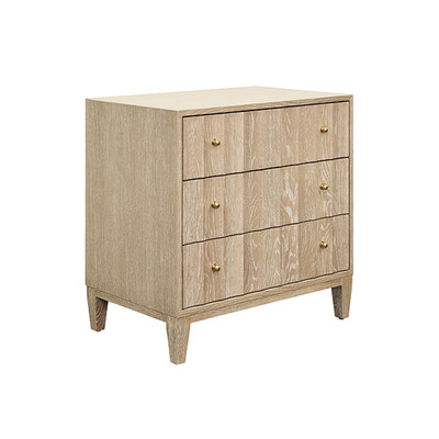 Worlds Away Carmack Side Table - Cerused Oak