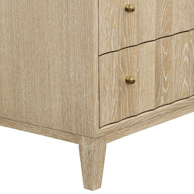 Worlds Away Carmack Side Table - Cerused Oak