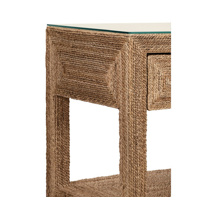 Worlds Away Cassie Console Table - Wrapped Rope