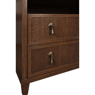 Worlds Away Corine Side Table - Provincial Brown Oak