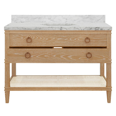 Worlds Away Cutler Bath Vanity - 48" - Cerused Oak