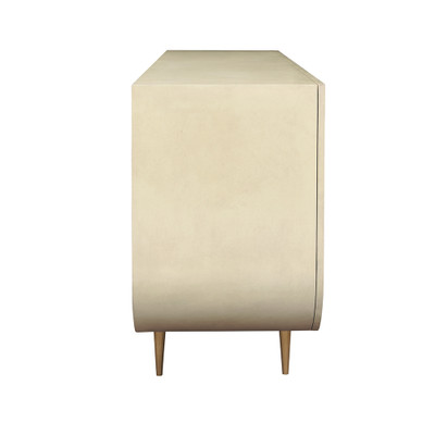 Worlds Away Deluca Buffet - Beige Faux Parchment
