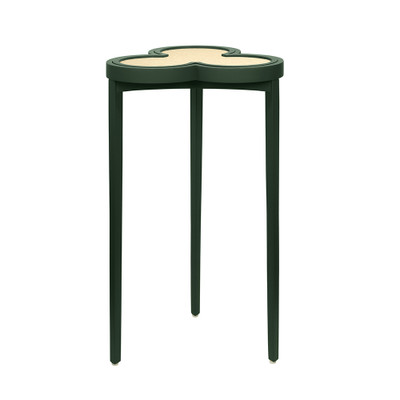 Worlds Away Dylan Cigar Table - Matte Dark Green Lacquer