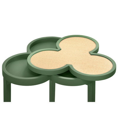 Worlds Away Dylan Cigar Table - Matte Green Lacquer