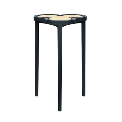 Worlds Away Dylan Cigar Table - Matte Navy Lacquer