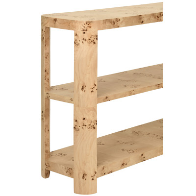 Worlds Away Emery Console Table - Burl Wood