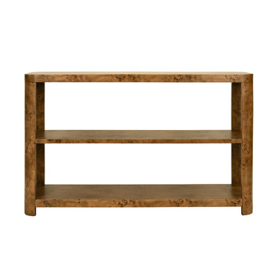 Worlds Away Emery Console Table - Dark Burl Wood