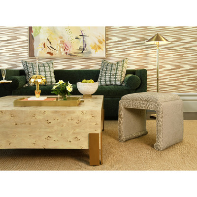 Worlds Away Enid Coffee Table - Burl Wood