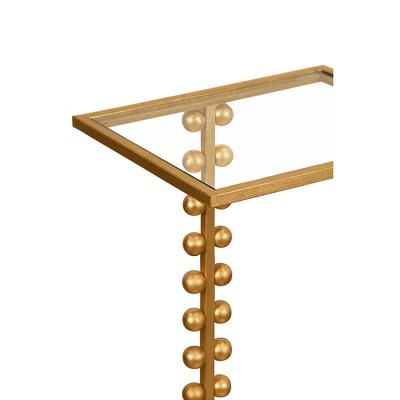 Worlds Away Foster Cigar Table - Gold Leaf
