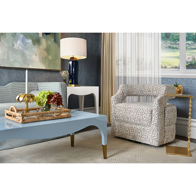 Worlds Away Foster Cigar Table - Gold Leaf