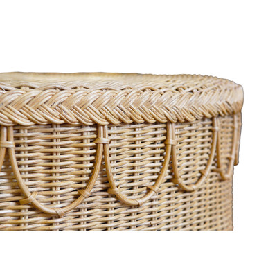 Worlds Away Giada Coffee Table - Natural Woven Rattan