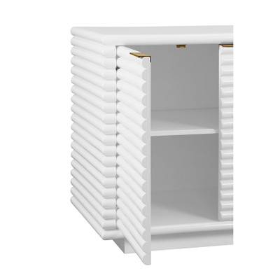 Worlds Away Giovanni Buffet - Matte White Lacquer