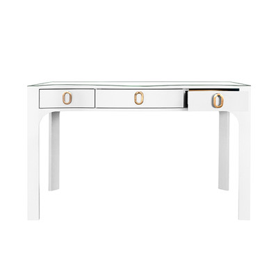 Worlds Away Gladys Desk - White Textured Linen