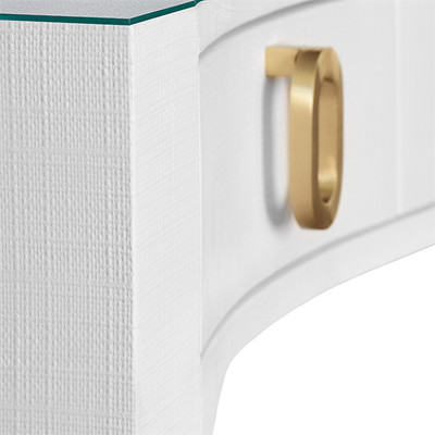 Worlds Away Gladys Desk - White Textured Linen