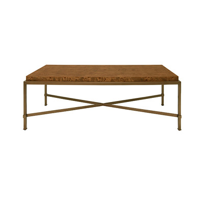 Worlds Away Hardwick Coffee Table - Dark Burl Wood