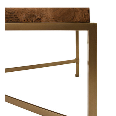 Worlds Away Hardwick Coffee Table - Dark Burl Wood