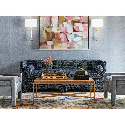Worlds Away Hardwick Coffee Table - Dark Burl Wood